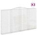 Syfax Drie gegalvaniseerde stalen gaasbakken, afmetingen 400x30x220/240 cm