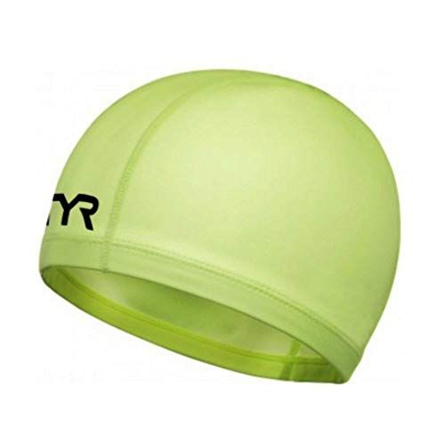 TYR Unisex's HI-VIS Warmwear Swim Cap - Fluo Yellow - M