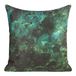 Eurofirany Set van 2 elegante kussenslopen van fluweel marmer in turquoise en zwart 45 x 45 cm