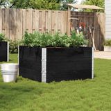 vidaXL - Plantenbak - 100x100 cm - massief grenenhout - zwart