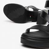 Nerogiardini Tamigi Pu.Tolosa+Inser Sandalen - Zwart - Leer - Maat 36