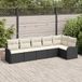 Prolenta Maison Exclusive Set van zes tuinbankkussens, zwart, van polyrotan
