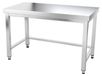 GOLDINOX Plan de travail en acier inoxydable, 1500 x 600 mm, avec renfort, modèle PREMIUM