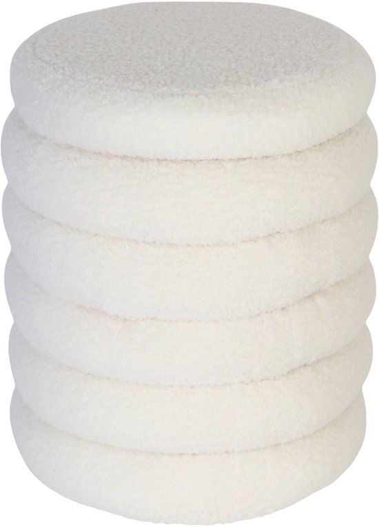 Merkloos Relaxdays Kruk - 44x37 cm - wit