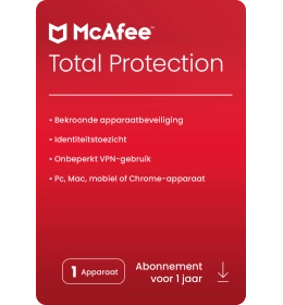 Total Protection - 1 Installatie - Jaarabonnement - PC, mobiel & tablet