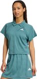 Adidas Sportswear Stadium 3-Stripes Tennis Inspired Jacquard Polo T-Shirt - Dames - Groen