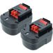 Vhbw 2x Batterie Compatible Avec Black & Decker Hp122kd Hp126f2b, Hp126f3k, Hp126fbh, Hp126f2k, Hp126f3b Outil Électrique (2000 Mah, Nimh, 12 V)