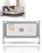 HITGROW SP. Z O.O. Barrière de lit - Extra Long 150CM - Barre de lit réglable - avec filet de réception - Bord de lit - Barre de lit - Barrière de lit pour tout-petits - Protection contre les chutes Protection contre les chutes - Gris