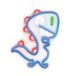 Forever Light Jurassic Baby Dino Figurine lumineuse LED Bleu