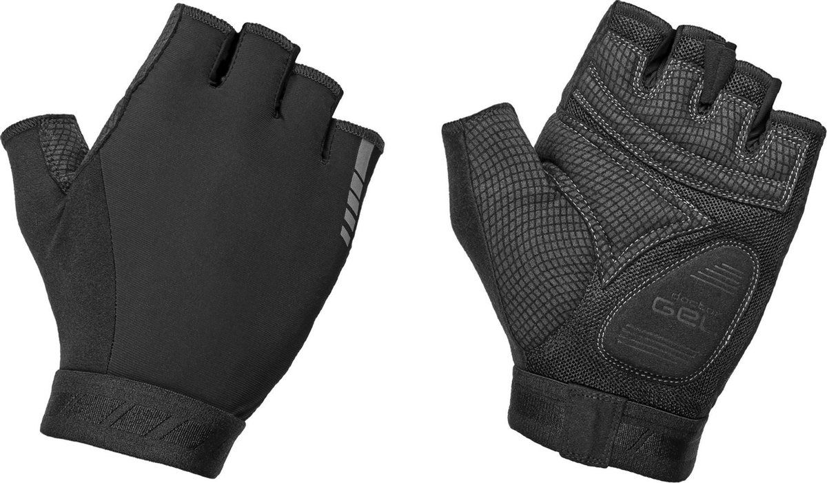 GripGrab World Cup Padded Short Finger Gloves 2 Unisex - Black - Size S