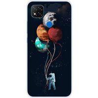 Cosmonaute aux ballons Bedrukt siliconen hoesje compatibel met Xiaomi Redmi 9C