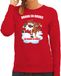 Bellatio Decorations Foute Kerst sweater / kersttrui Drank en drugs rood voor dames - Kerstkleding / Christmas outfit XS