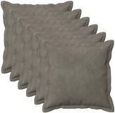 vidaXL - Kussensloop - 6 stuks - Houten - Lichtgrijs - 40 x 40 cm - Fluweel