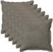 vidaXL - Kussensloop - 6 stuks - Houten - Lichtgrijs - 40 x 40 cm - Fluweel