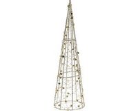 Merkloos Kerstboomverlichting Kegel - LED - figuur - kerstboom - 60 cm - goudkleurig