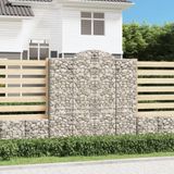Maison Exclusive - Geknoopte gaasbakken, 8 stuks, 200x50x200/220 cm, verzinkt staal