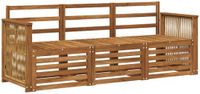 vidaXL - Bank loungeset - 4 zitplekken - Massief acaciahout - Naturel