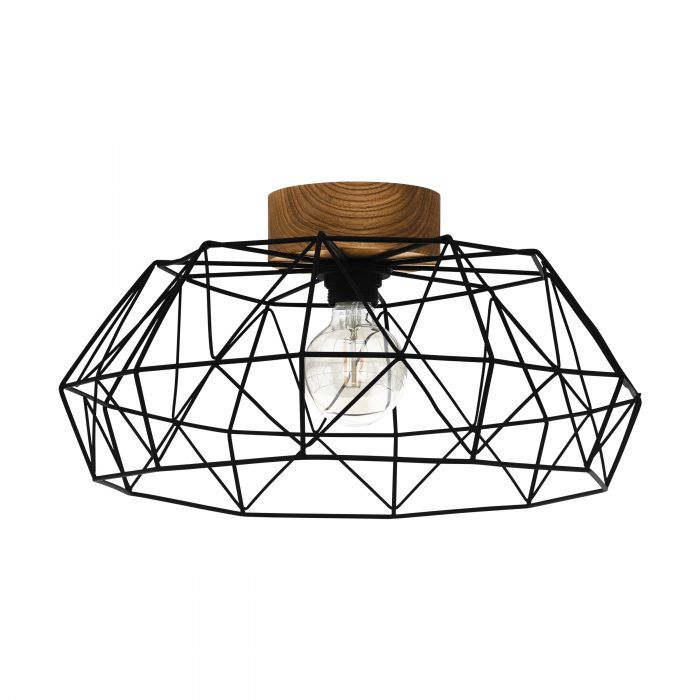 EGLO Padstow Plafondlamp - Zwart - E27 - 20.5 cm
