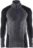 Blakläder Blaklader Onderhemd Merino met rits WARM 4899-1732 - Medium Grijs/Zwart - XXXL