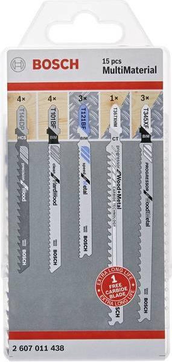 Bosch JSB Multi-materiaal zaagbladen set - 15-delig