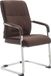 CLP XXL Anubis Chaise visiteur - Avec accoudoir - Chaise de salle à manger - Tissu - marron