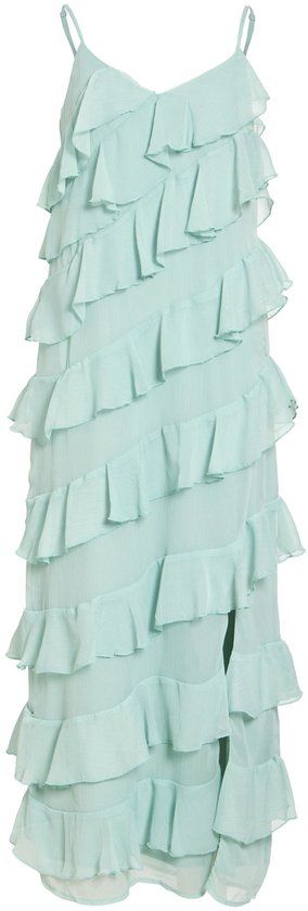 VILA Maxi jurk Strap Blue Surf