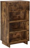 vidaXL Schoenenkast 48 x 38 x 87,5 cm Bewerkt hout Gerookt eiken