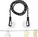 Sans marque Cordon à linge de voyage - Séchoir portable - Séchage de vêtements - Crochet antidérapant - 2,5 mètre - Noir