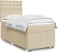 Maison Exclusive - Sommier À Lattes De Lit Avec Matelas Crème 90x200 Cm Tissu