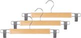 CM Pantalons / jupes cintres - 3x pièces - bois naturel - 33 cm - avec pinces
