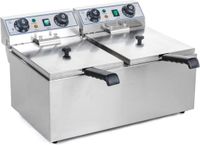 Royal Catering Elektrische Friteuse - 2 x 13 liter - 6400W - Dubbel - Grijs