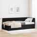 Maison Exclusive - Cadre de lit d'angle avec matelas, 2 pièces, noir, 100 x 200 cm, velours