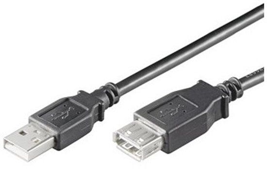 Ewent EC1012 USB-kabel 1,8 m USB 2.0 USB A Zwart