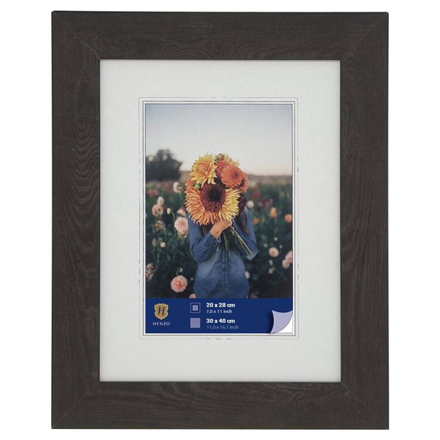 Henzo fotolijst - dahlia - fotomaat 30x40 cm - donkerbruin