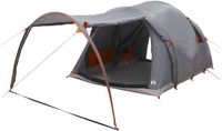 vidaXL Tunneltent Grijs en Oranje 6-persoons Polyester en Staal