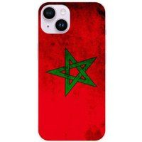 Apple iPhone 14 Drapeau maroc bedrukt siliconen hoesje