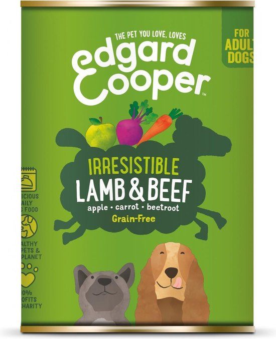 Edgard&Cooper Edgard & Cooper Lam & Rund Blik - Hondenvoer - 400g