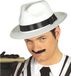 Fiestas Guirca Witte trilby hoed/gleufhoed - Gangster/Maffia carnaval thema verkleedkleding voor volwassenen