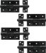 AMIG schuifslot/plaatgrendel - 4x - staal - 8.5cm - zwart - incl schroeven - deur - raam - geschikt voor hangslot (niet inbegrepen)