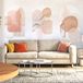 Ambiance Sticker Voorgelijmd vliesbehang met gigantische muurschilderingen - ABSTRACTE BOGEN WATERVERF BEIGE - 100x60cm