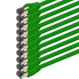 1aTTack.de Cat 8 netwerkkabel 1,5 m groen - 10 stuks