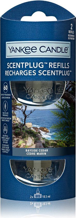 Yankee Candle Bayside Cedar Elektrische Diffuser Navulling - 2 stuks