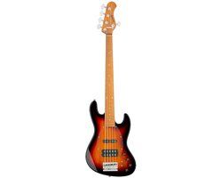 Sadowsky MetroExpress Vintage M/J Bass Roasted Maple Tobacco Sunburst Transparant High Polish 5-snarige basgitaar met gigbag