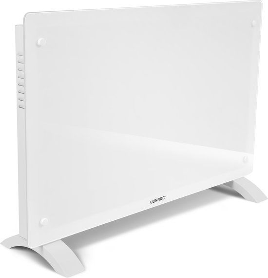 VONROC Luxe elektrische kachel - Convectorkachel met glazen paneel - 2000W - Wit