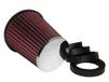 EUFAB 17432 Sport luchtfilter McKita, universeel, donkerrood, met 6 adapters, zilver
