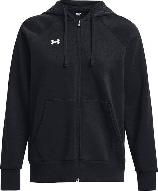 Under Armour UA Rival Fleece FZ Hoodie Dames Sportvest - Zwart - Maat L