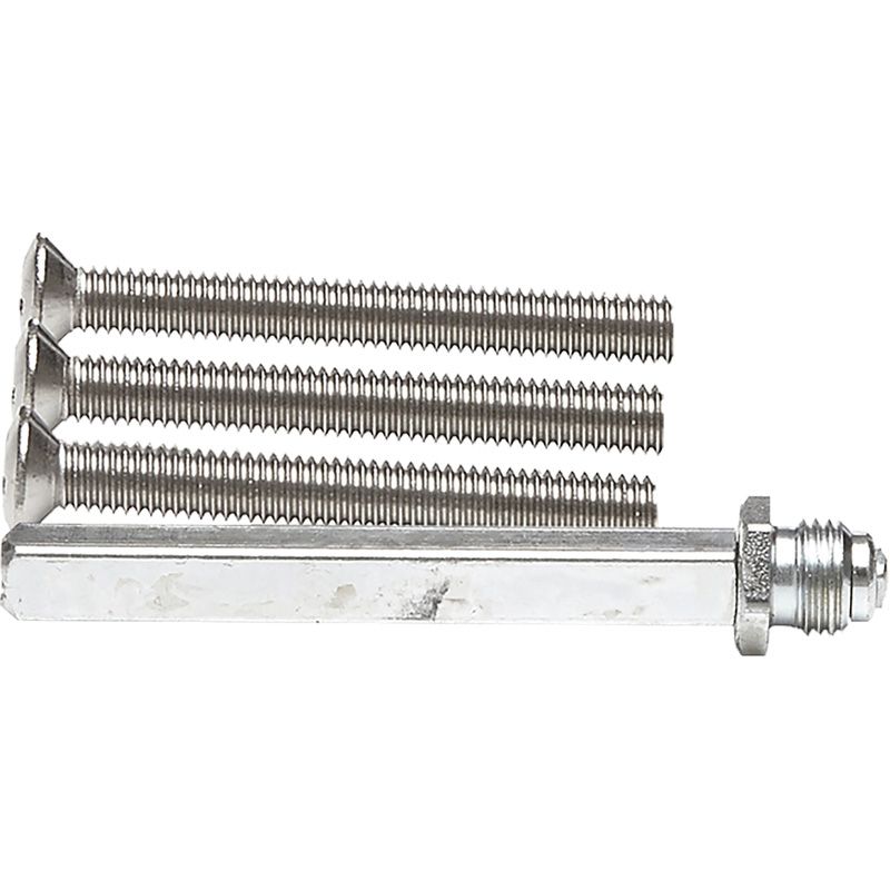 AXA wisselstift RVS + bouten M6x80mm (Set)