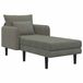 vidaXL Oversized chaise longue Lichtgrijs Katoenen stof