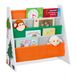 Merkloos Boekenkast kinderkamer - 60 x 62,5 x 28 cm - 4 stoffen vakken - bosdieren