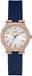 Guess Fawn Kwarts Analoog Horloge Blauw Kast Gemaakt Van 100% Roestvrij Staal En Een Armband Van 100% Siliconen 32 GW0844L1, GW0844L3
